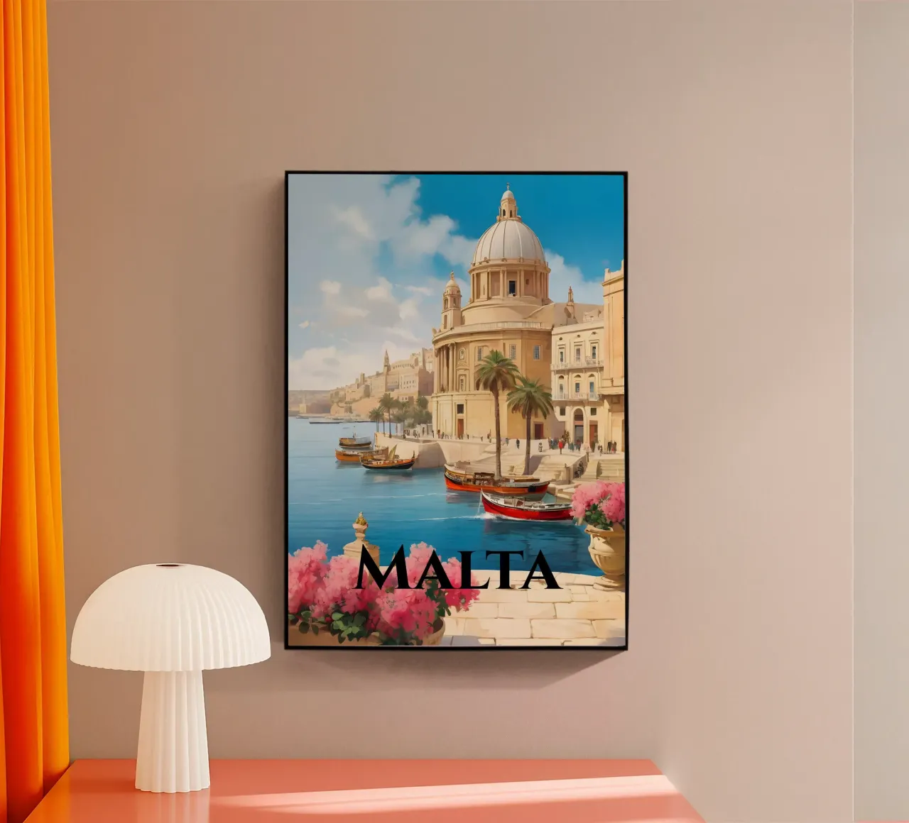 Valetta Malta Scene plexiglass da Charnwood Prints