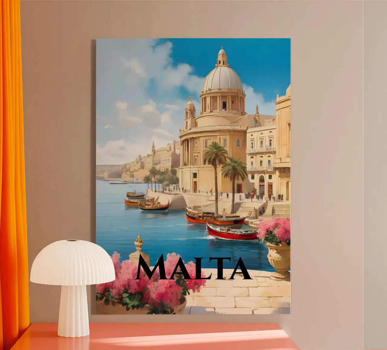 Valetta Malta Scene plexiglass da Charnwood Prints