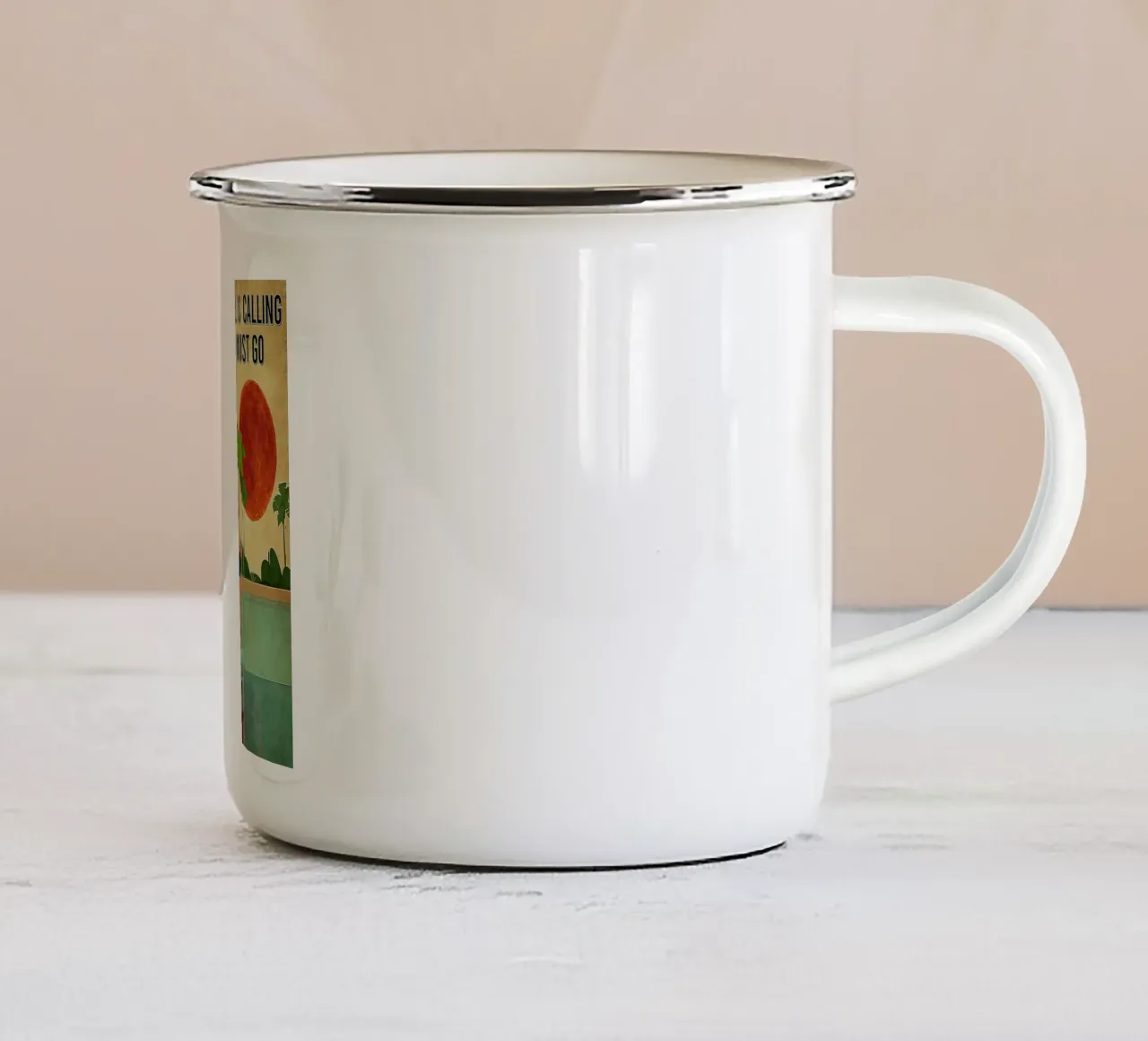 The Pool Is Calling tazza in smalto da Seitz Michelle