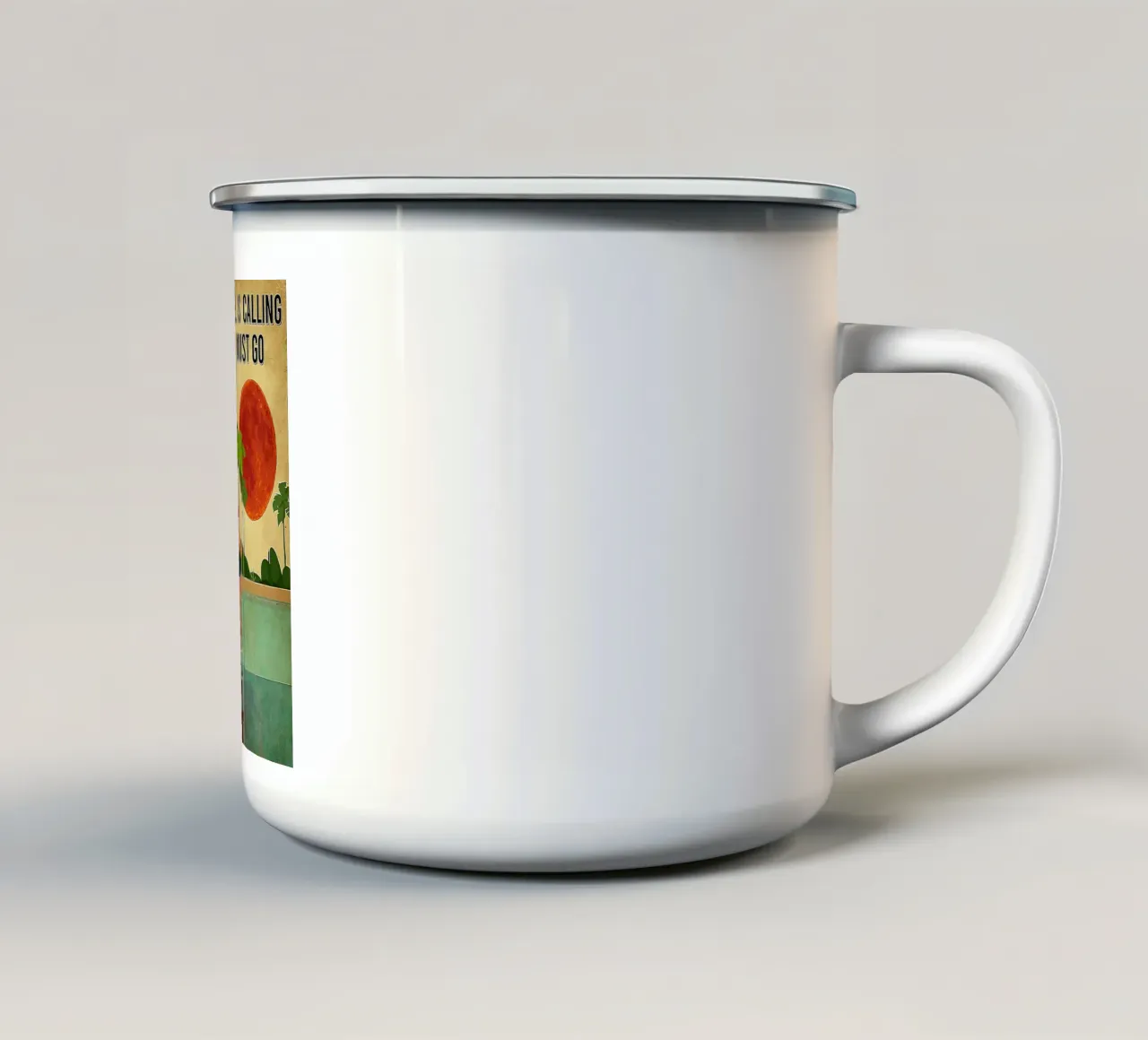 The Pool Is Calling tazza in smalto da Seitz Michelle