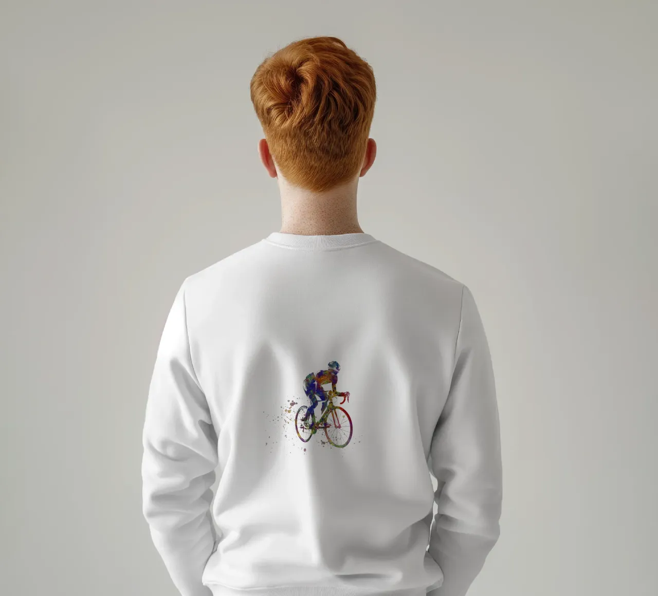 Ciclista in acquerello felpa da ⚽ Sports Pulse