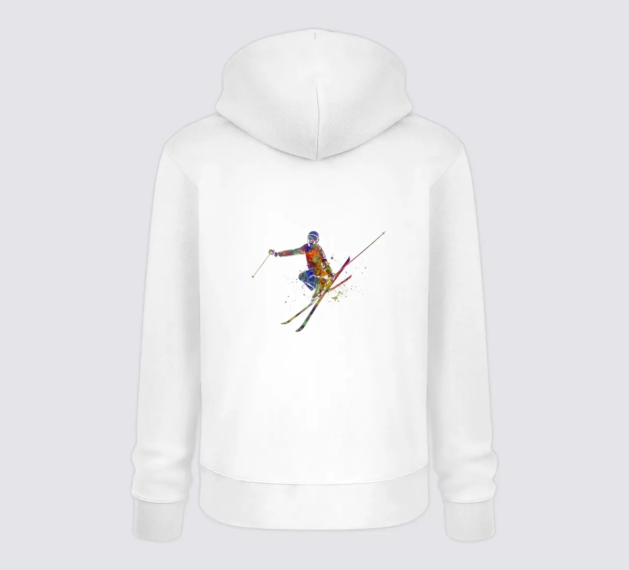Sciatore in acquerello felpa con cappuccio da ⚽ Sports Pulse