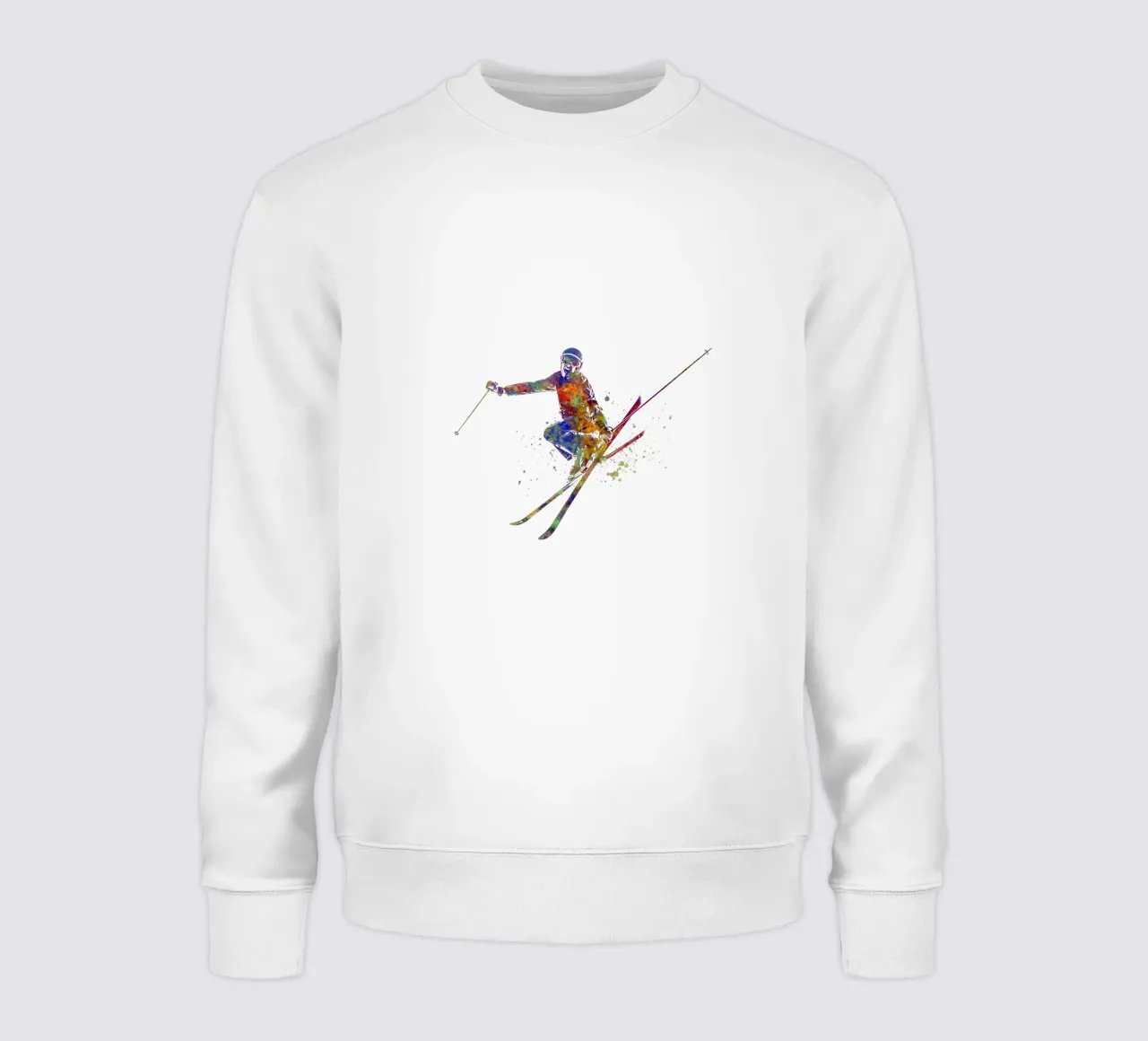 Sciatore in acquerello felpa da ⚽ Sports Pulse