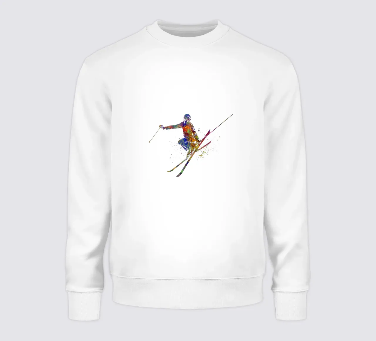 Sciatore in acquerello felpa da ⚽ Sports Pulse
