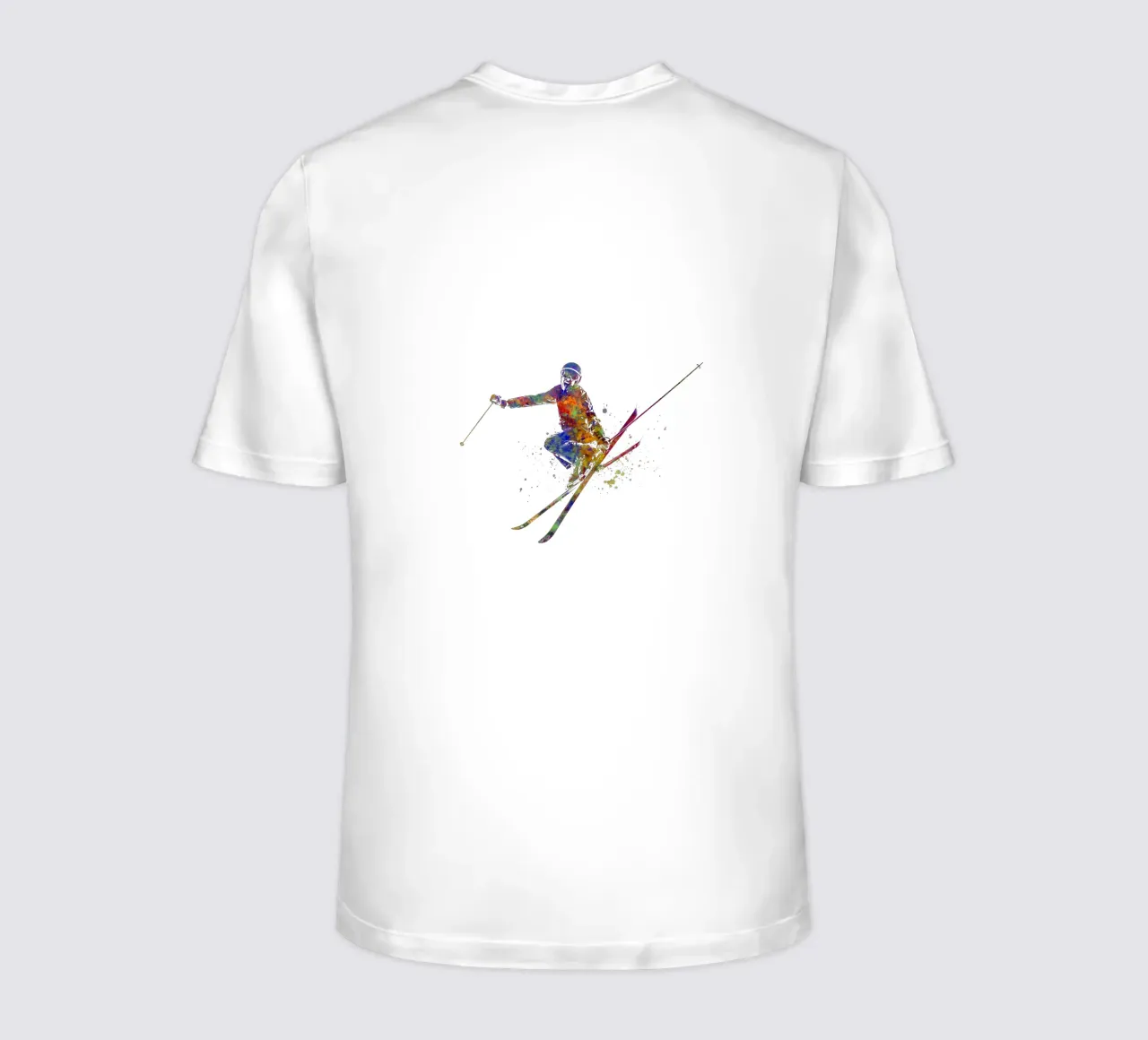 Sciatore in acquerello t-shirt da ⚽ Sports Pulse