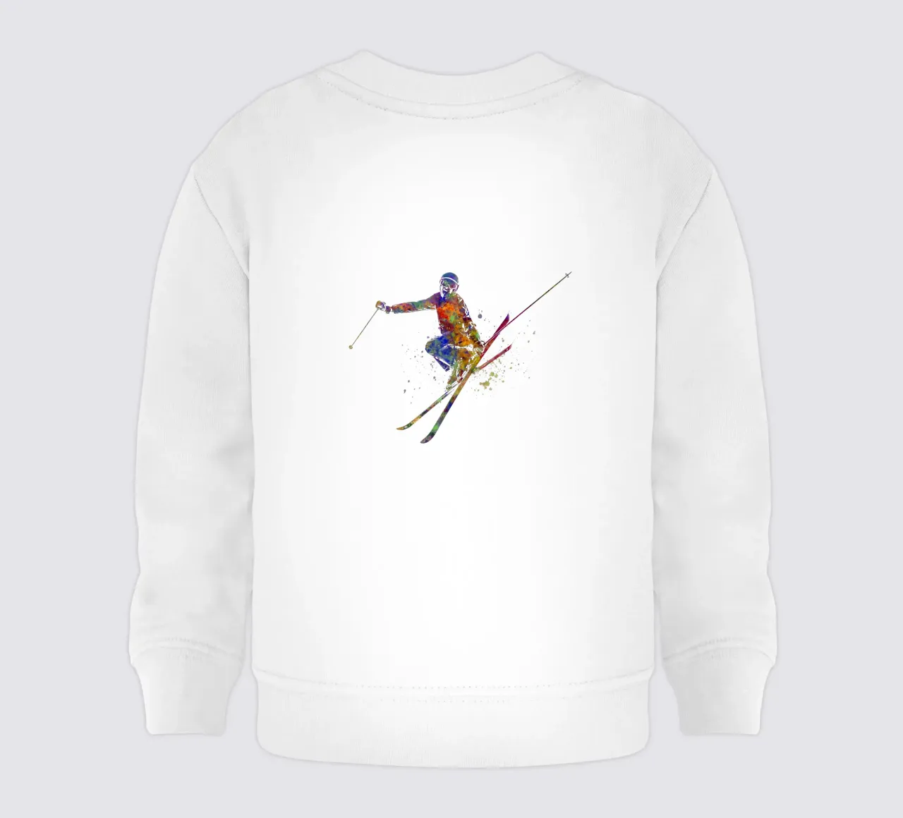 Sciatore in acquerello felpa neonato da ⚽ Sports Pulse