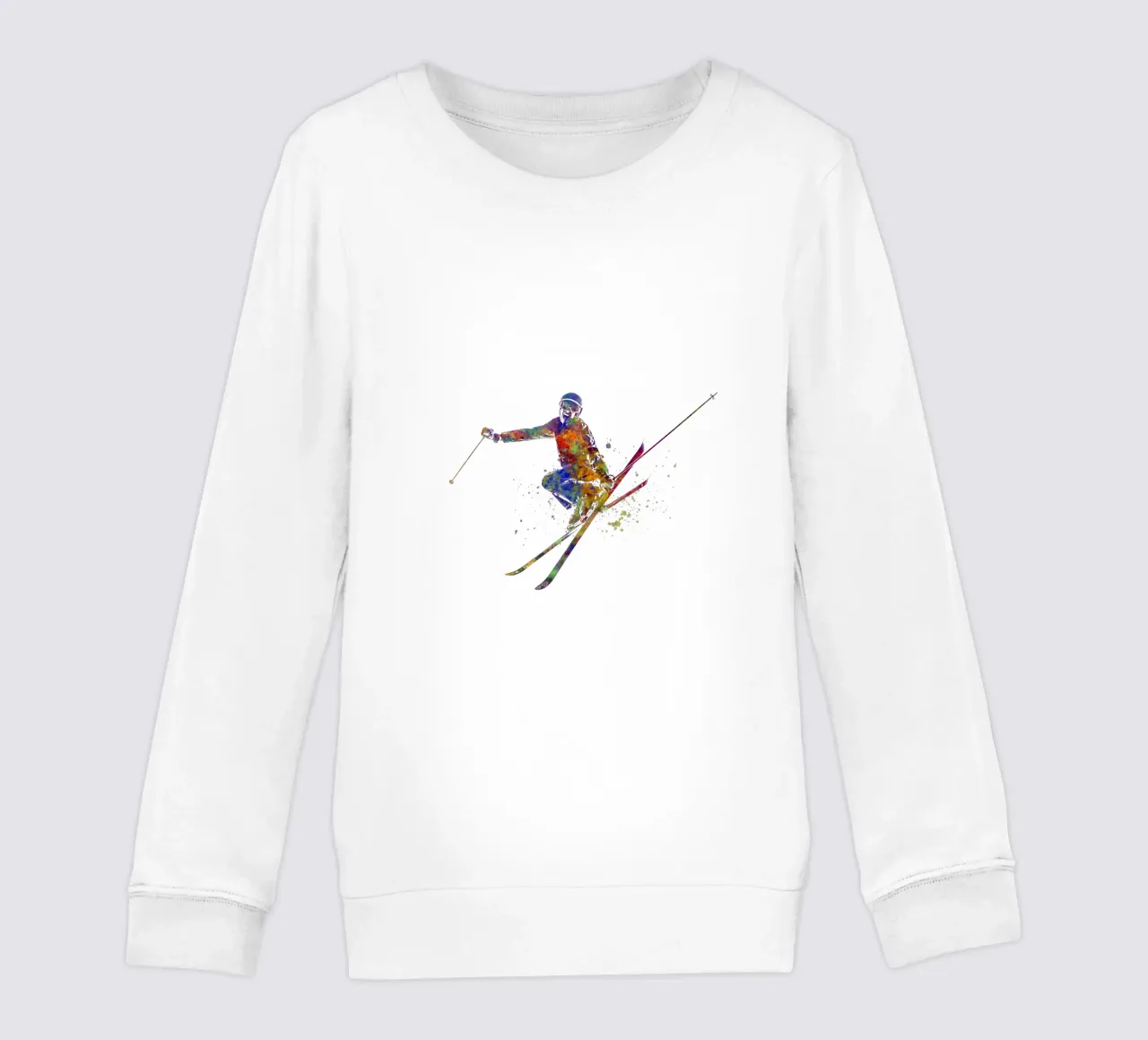 Sciatore in acquerello felpa bambino da ⚽ Sports Pulse