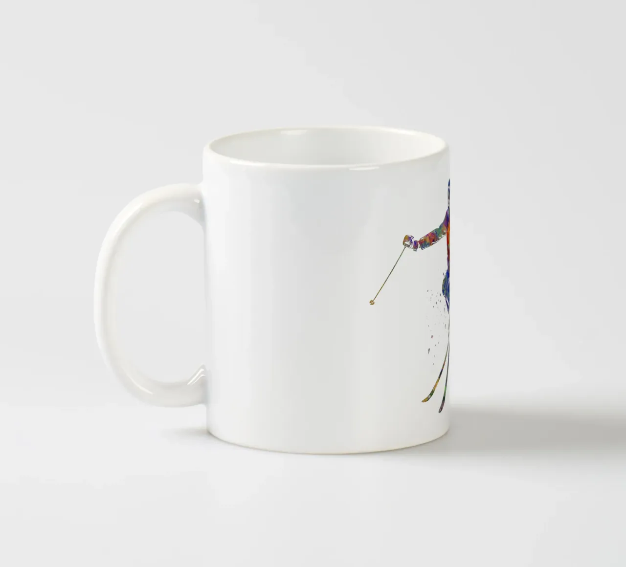 Sciatore in acquerello tazza in ceramica da ⚽ Sports Pulse