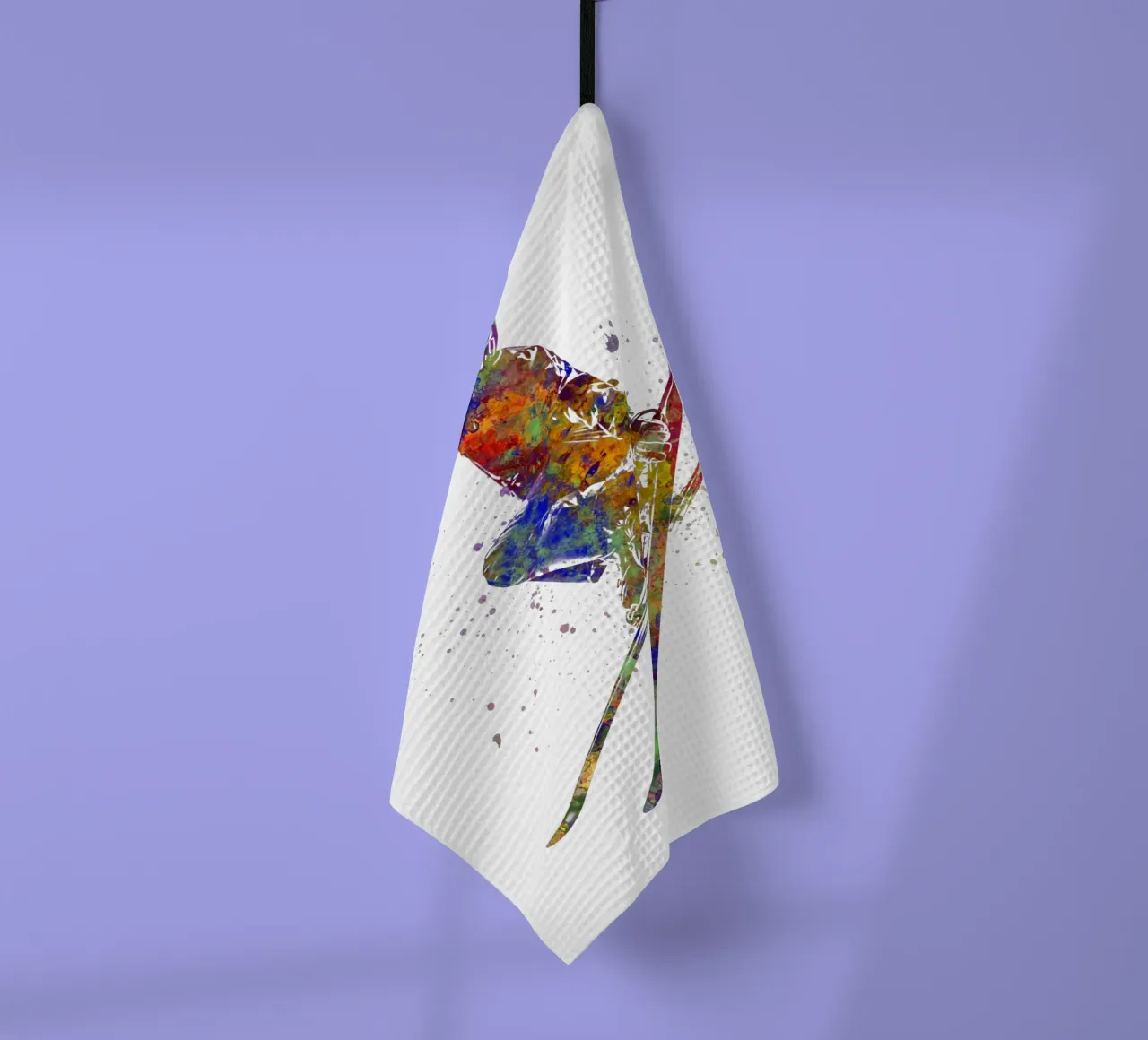 Sciatore in acquerello canovaccio da cucina da ⚽ Sports Pulse