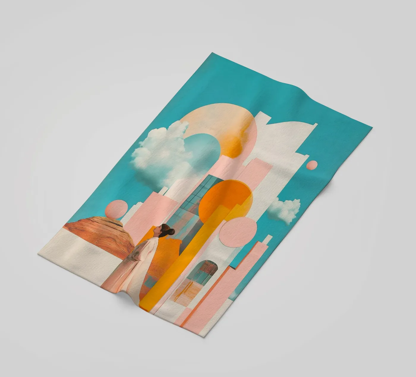 Where Elegance flows beach towel by My Tiny Home