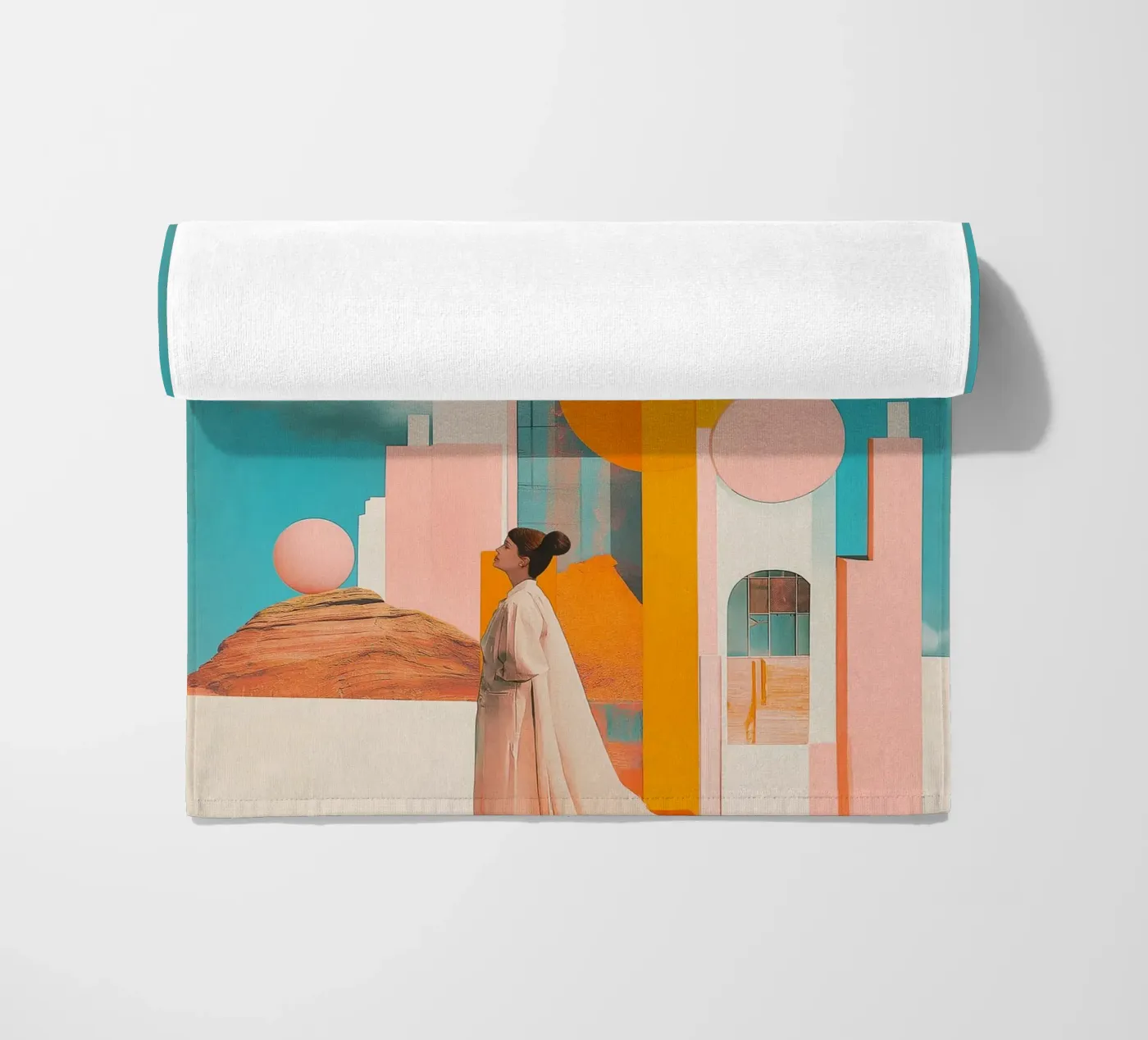 Where Elegance flows beach towel by My Tiny Home