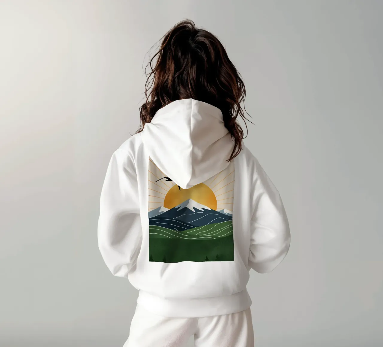 Alpine Geometry felpa con cappuccio da Wild Colors Gallery