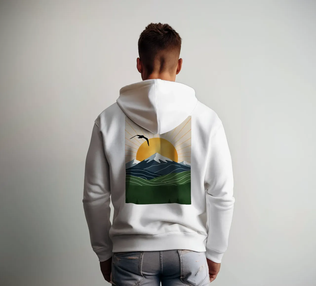 Alpine Geometry felpa con cappuccio da Wild Colors Gallery