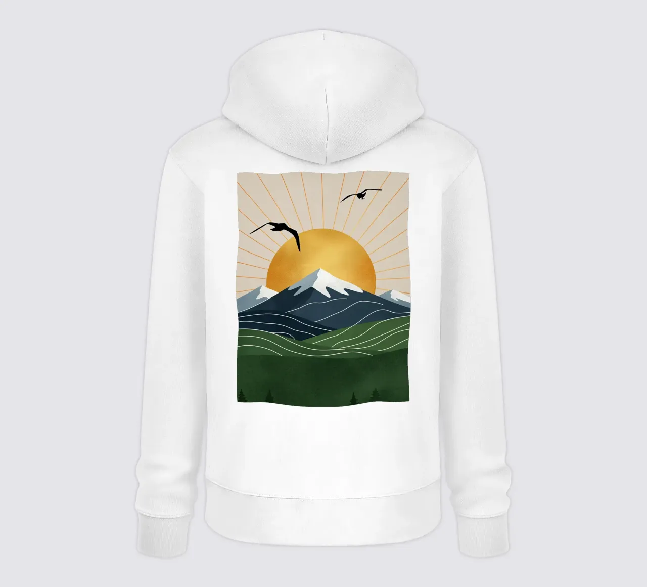 Alpine Geometry felpa con cappuccio da Wild Colors Gallery