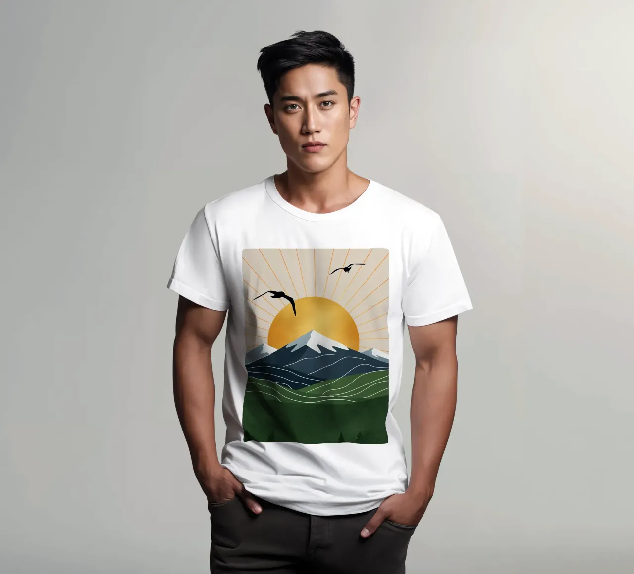 Alpine Geometry t-shirt da Wild Colors Gallery