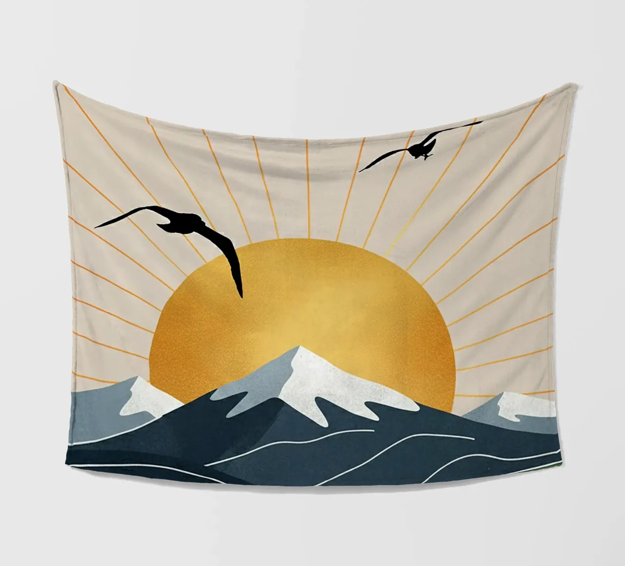 Alpine Geometry coperta in pile da Wild Colors Gallery