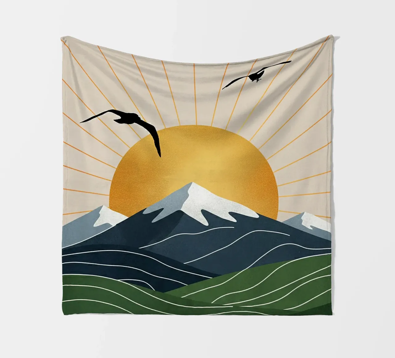 Alpine Geometry coperta in pile da Wild Colors Gallery