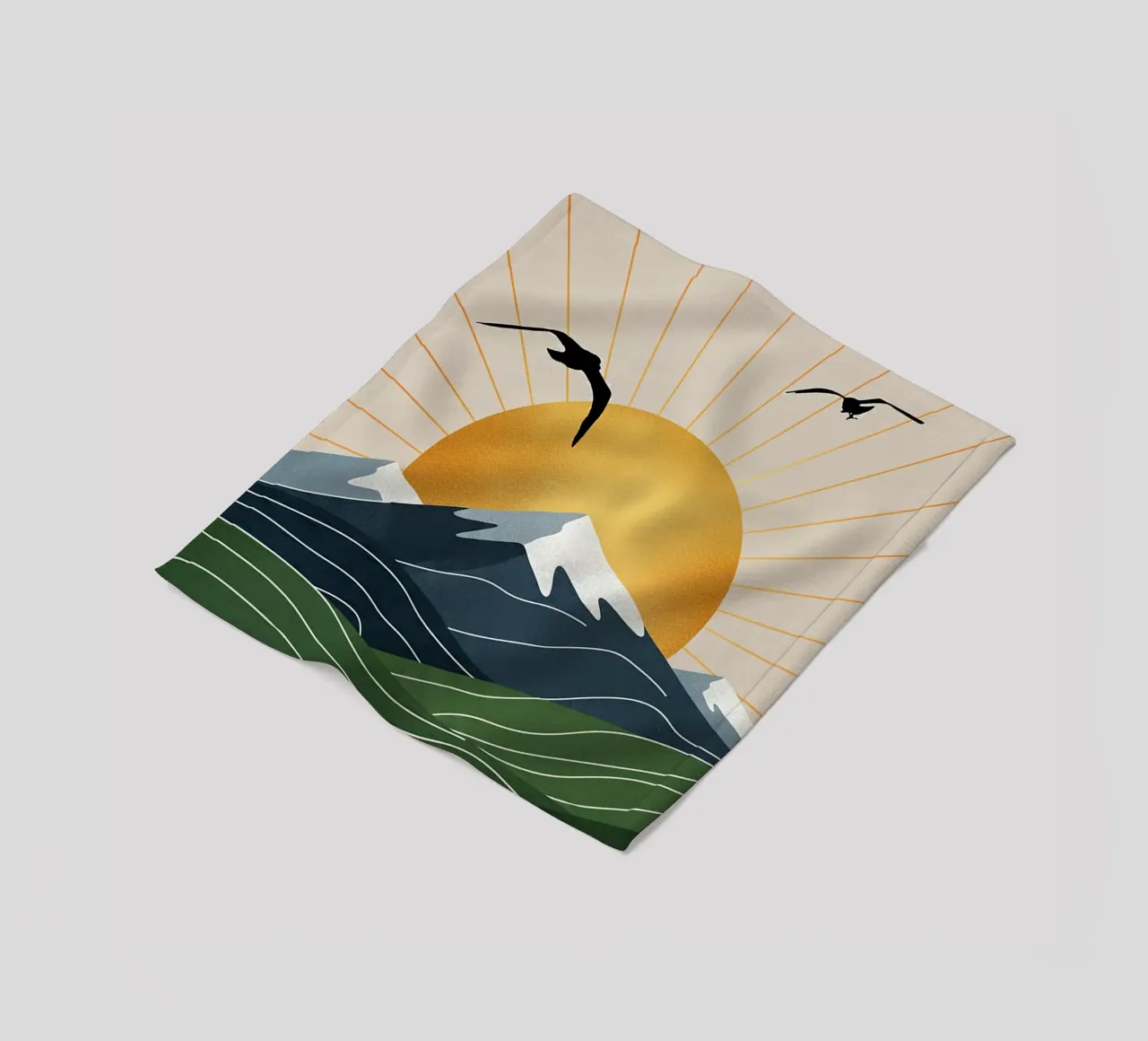 Alpine Geometry coperta in pile da Wild Colors Gallery