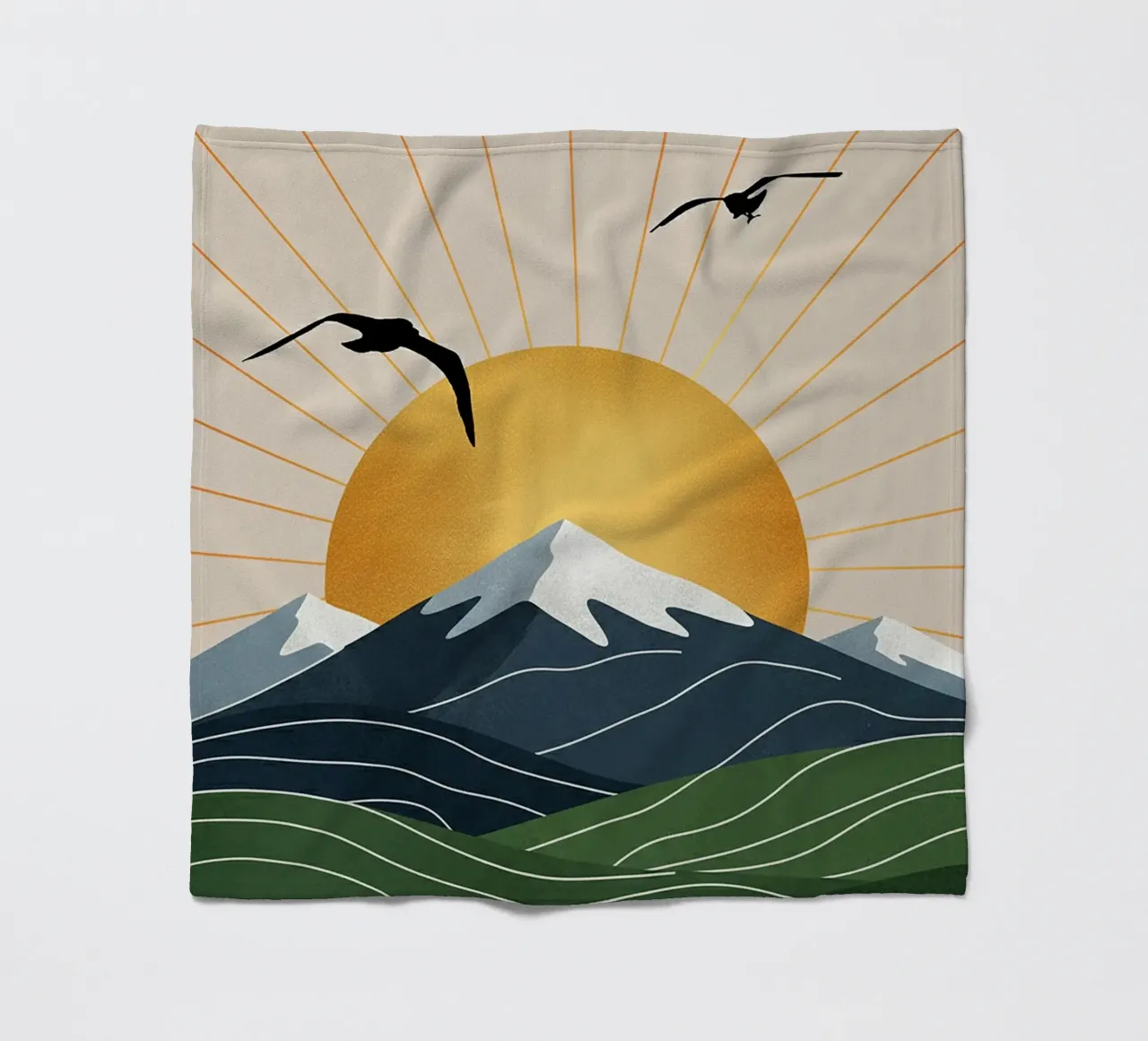 Alpine Geometry coperta in pile da Wild Colors Gallery