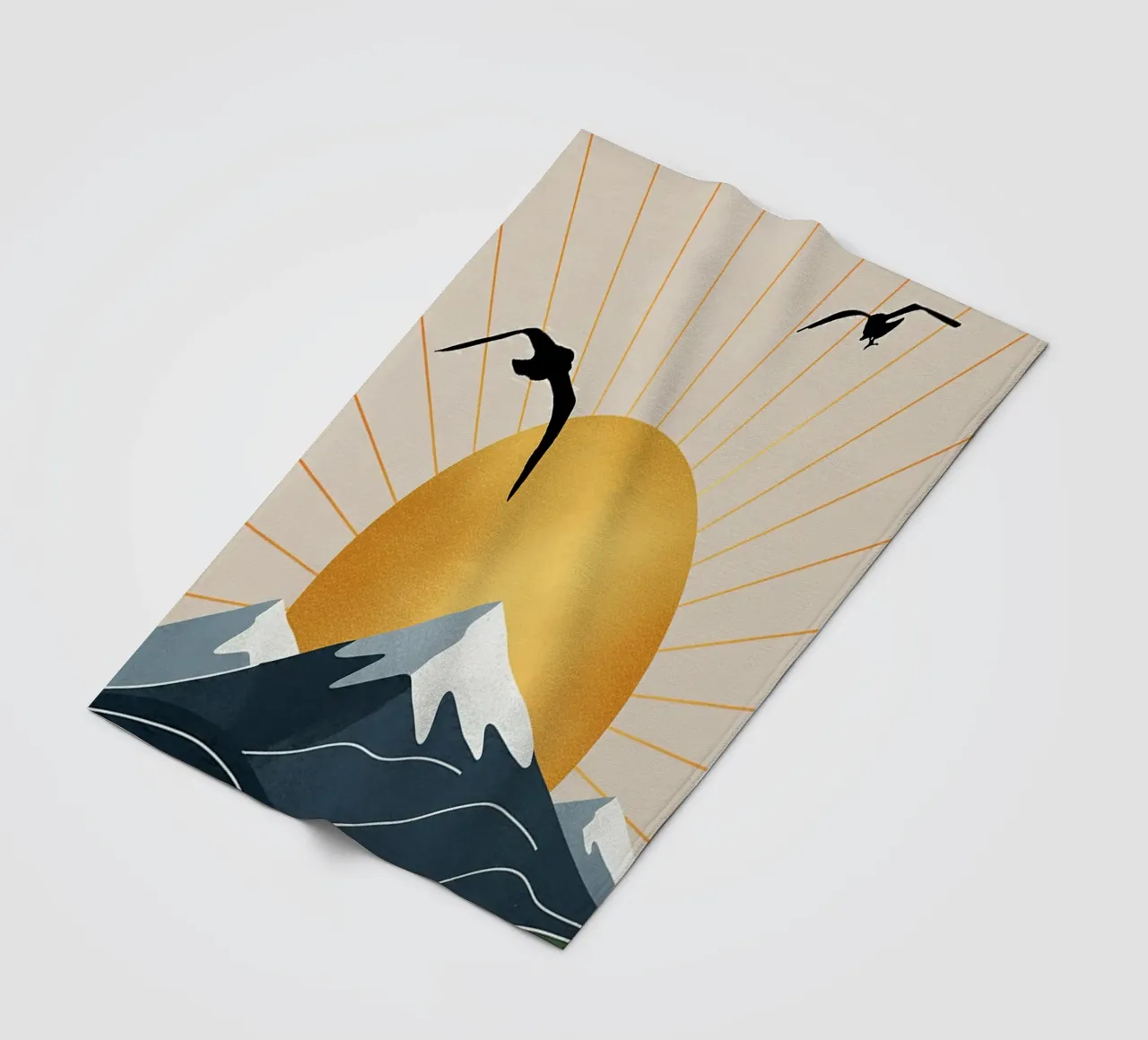 Alpine Geometry coperta in pile da Wild Colors Gallery