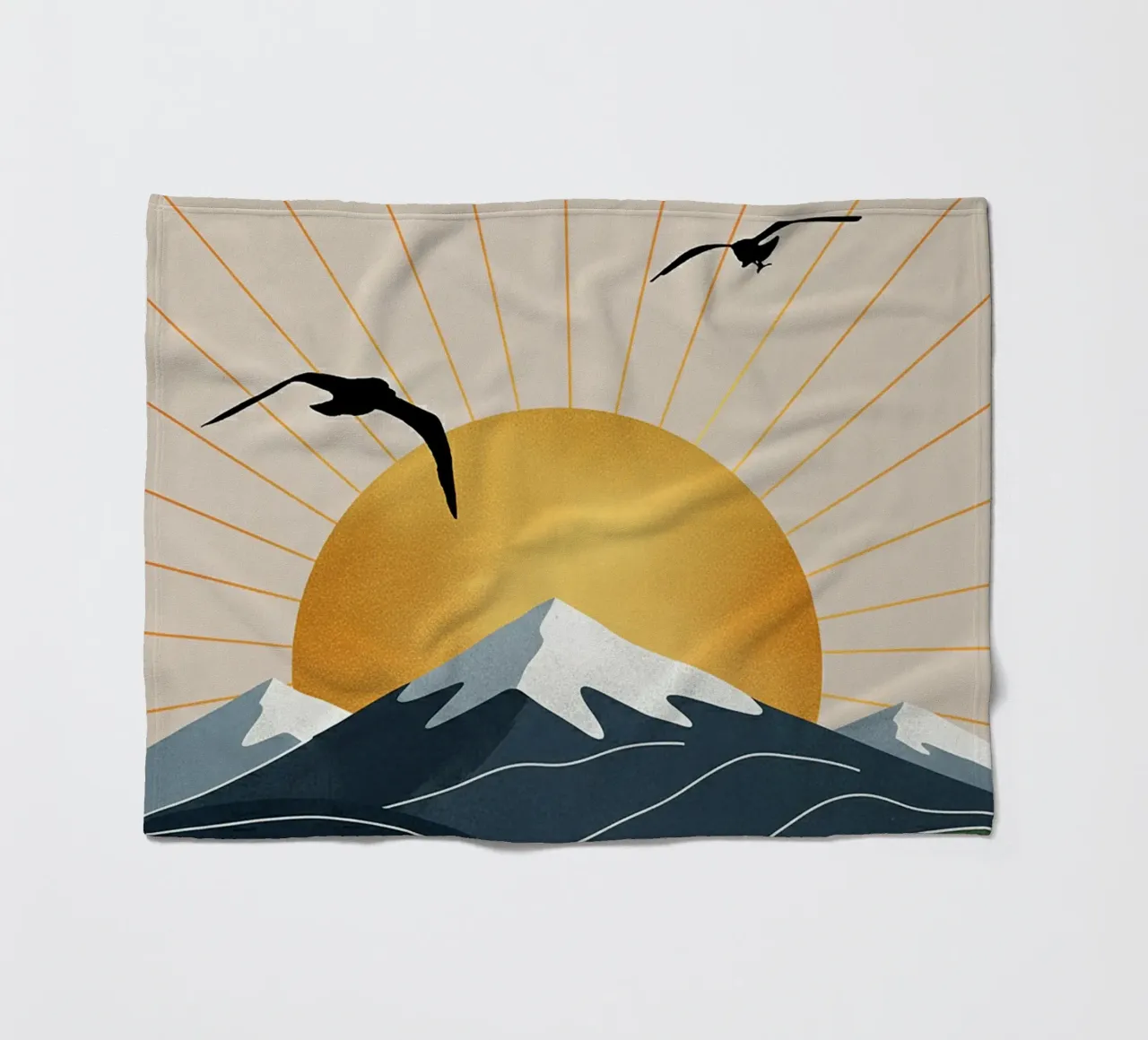 Alpine Geometry coperta in pile da Wild Colors Gallery