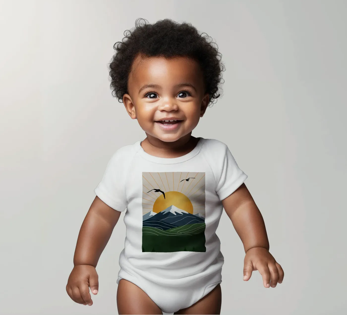 Alpine Geometry body bébé de Wild Colors Gallery