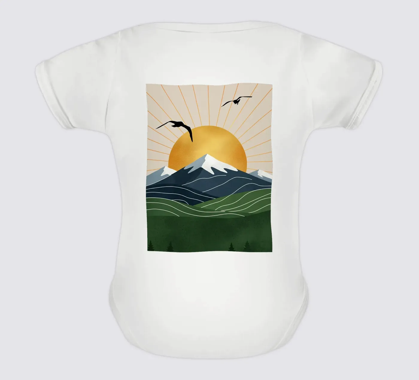 Alpine Geometry body bébé de Wild Colors Gallery