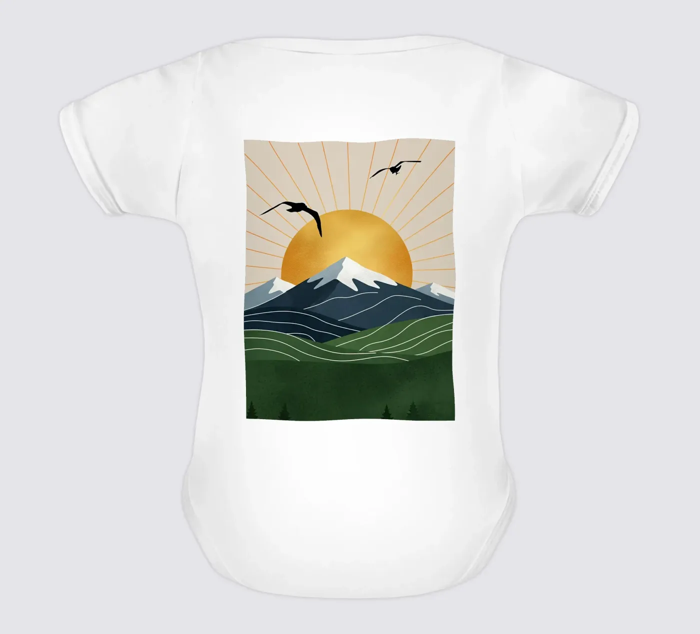 Alpine Geometry body bébé de Wild Colors Gallery