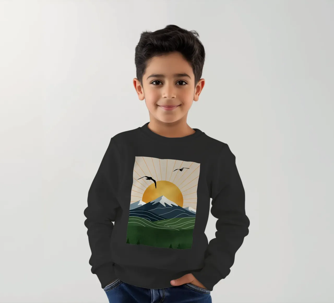 Alpine Geometry felpa bambino da Wild Colors Gallery