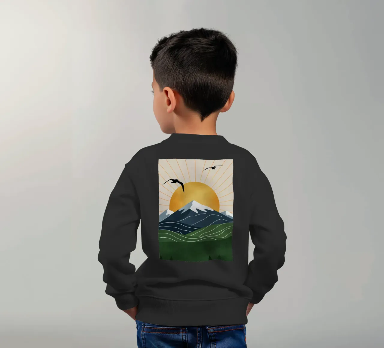 Alpine Geometry felpa bambino da Wild Colors Gallery