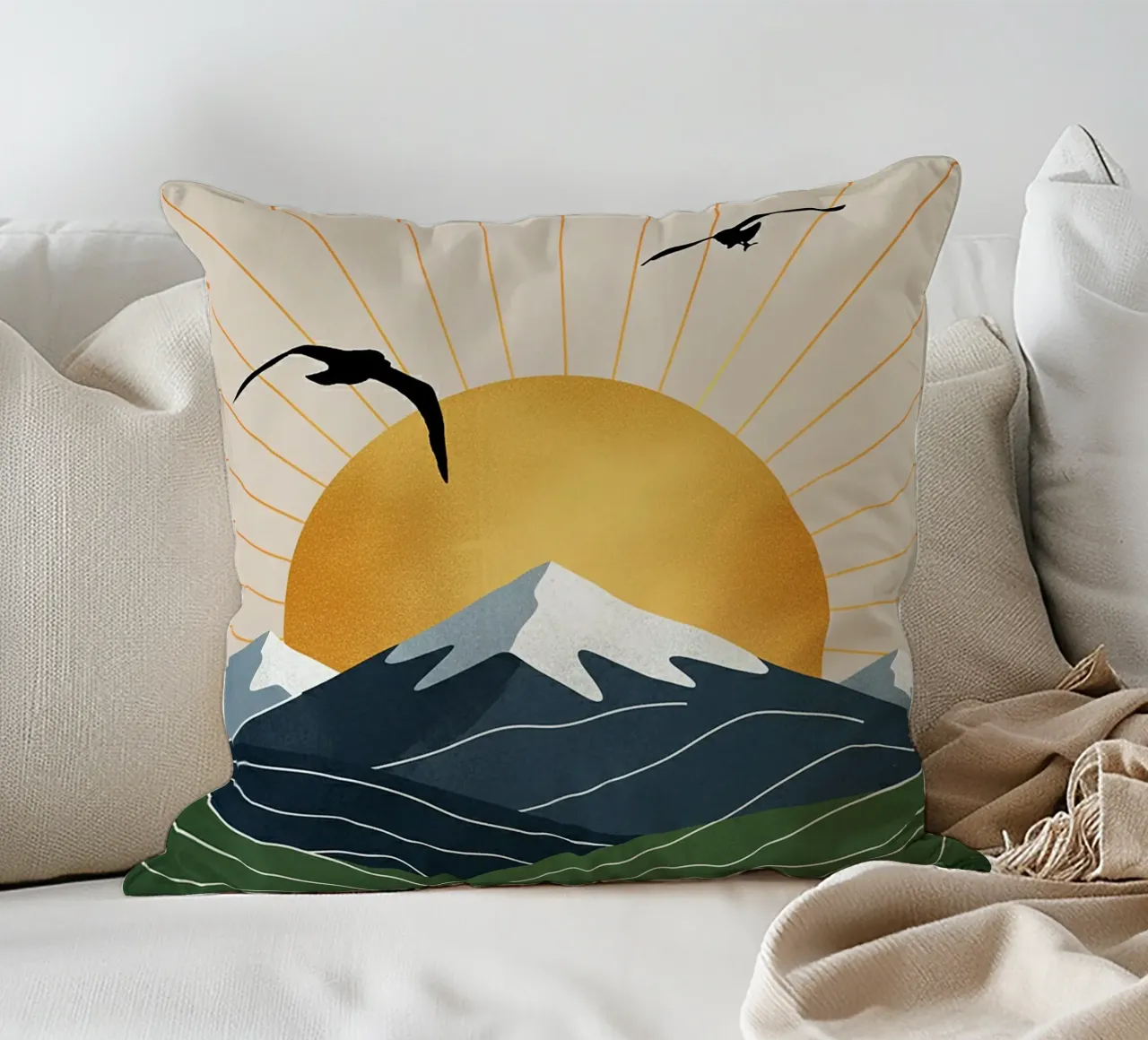 Alpine Geometry cuscino da Wild Colors Gallery