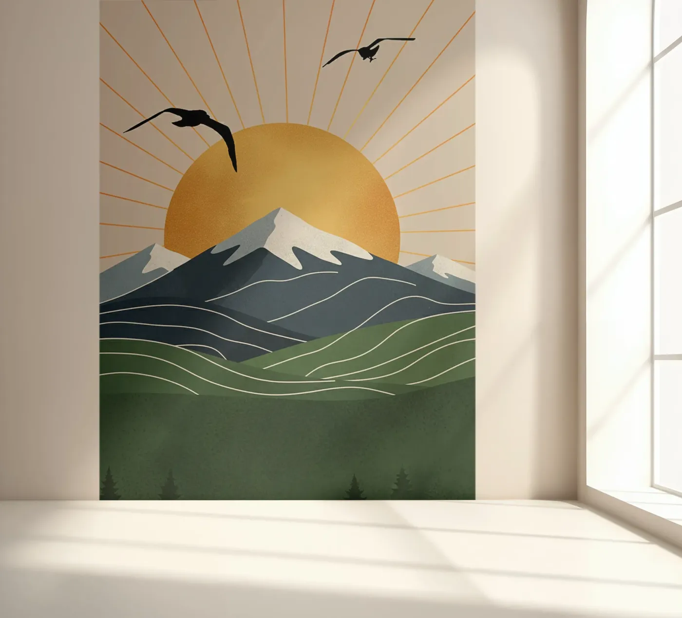 Alpine Geometry fotobehang van Wild Colors Gallery