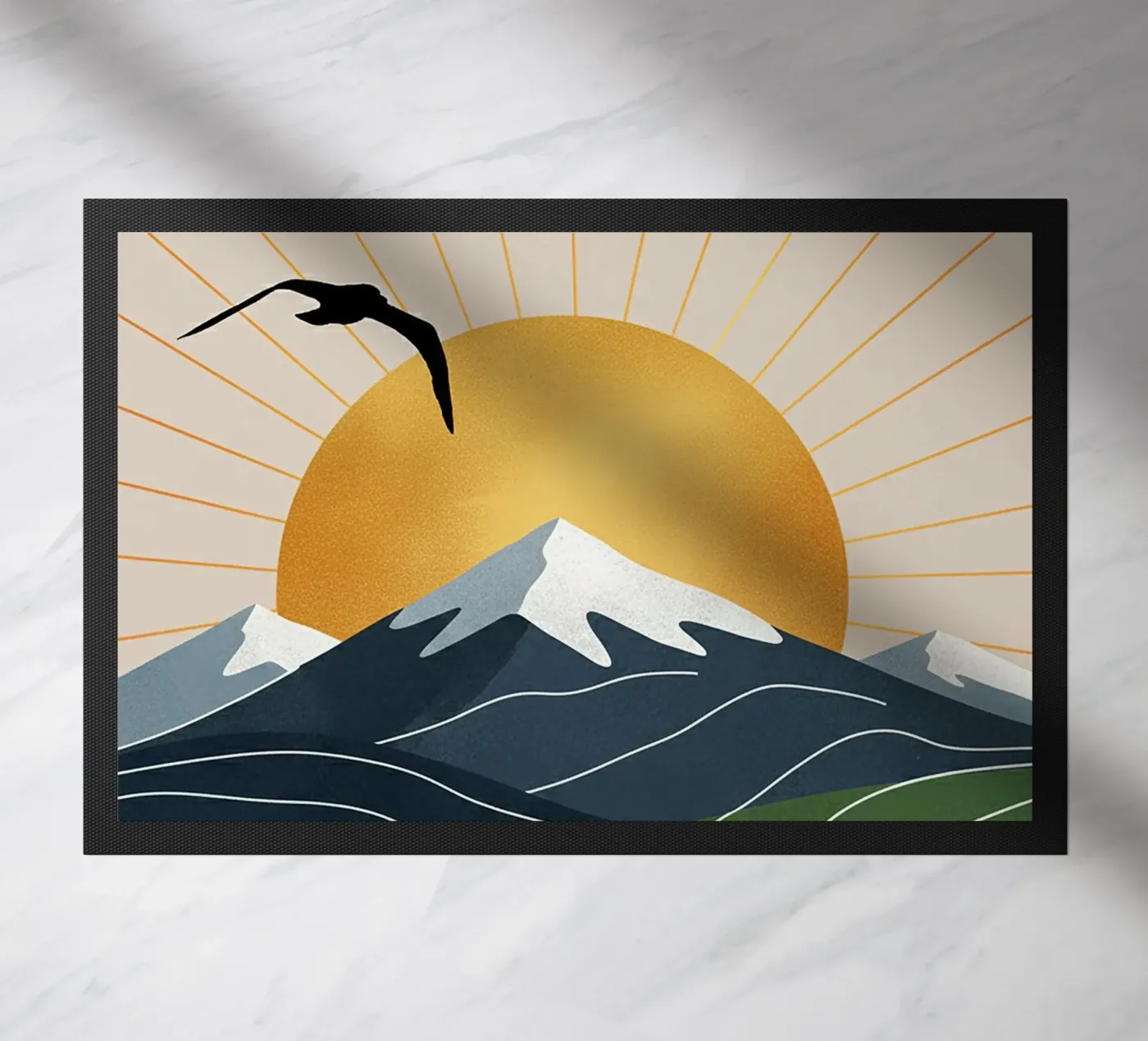 Alpine Geometry doormat by Wild Colors Gallery