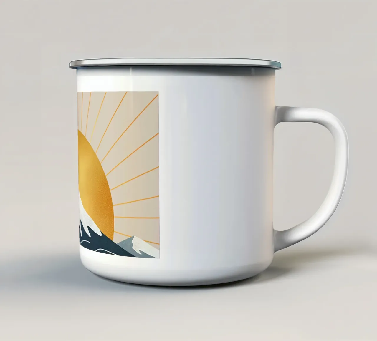 Alpine Geometry tazza in smalto da Wild Colors Gallery