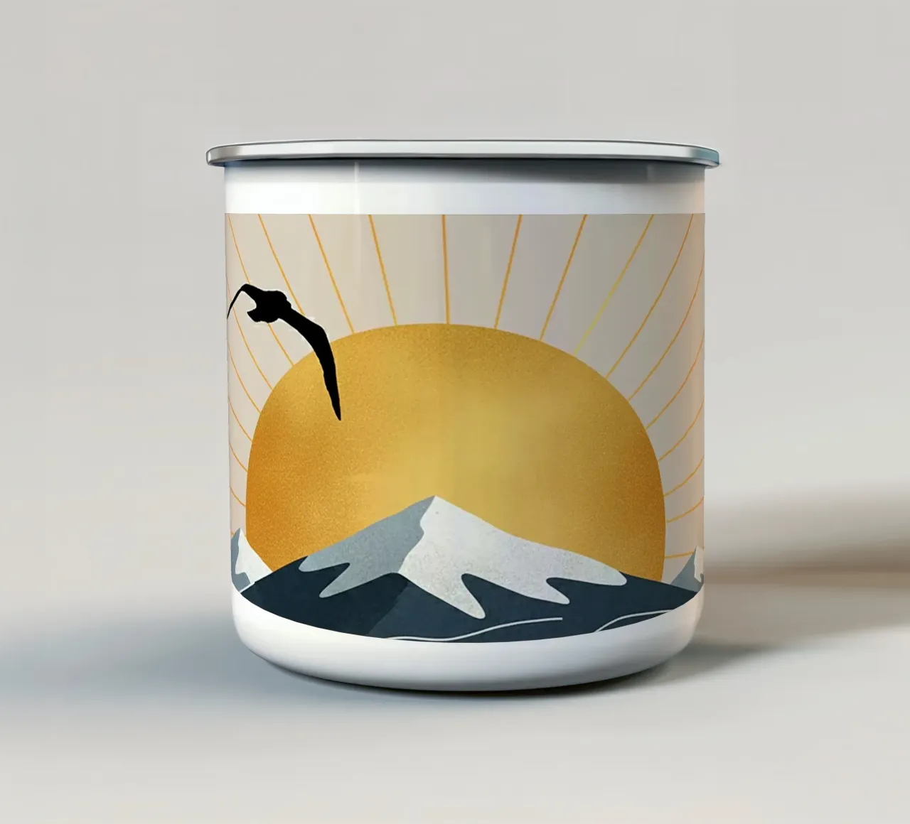 Alpine Geometry tazza in smalto da Wild Colors Gallery