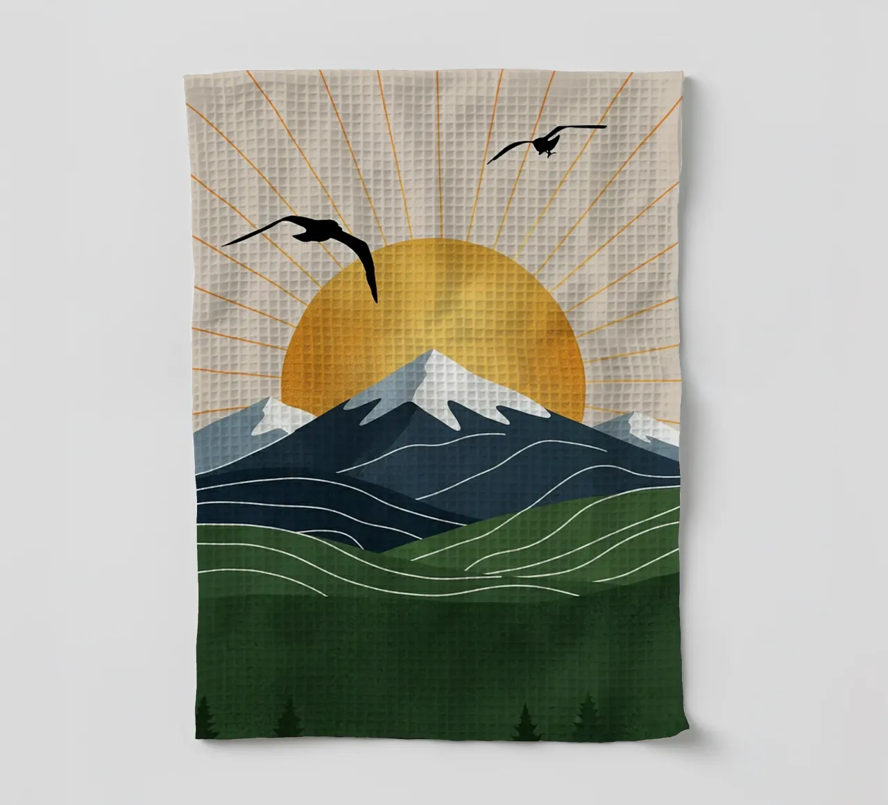 Alpine Geometry canovaccio da cucina da Wild Colors Gallery