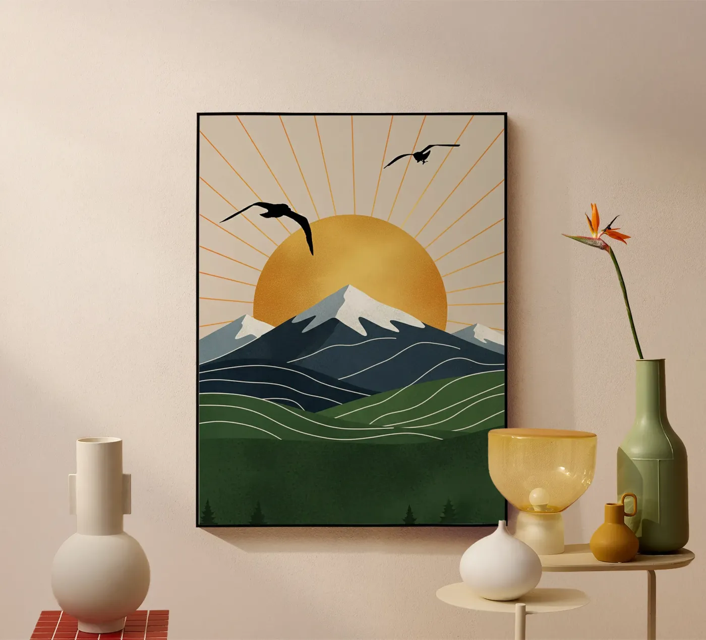 Alpine Geometry acrylic glass by Wild Colors Gallery