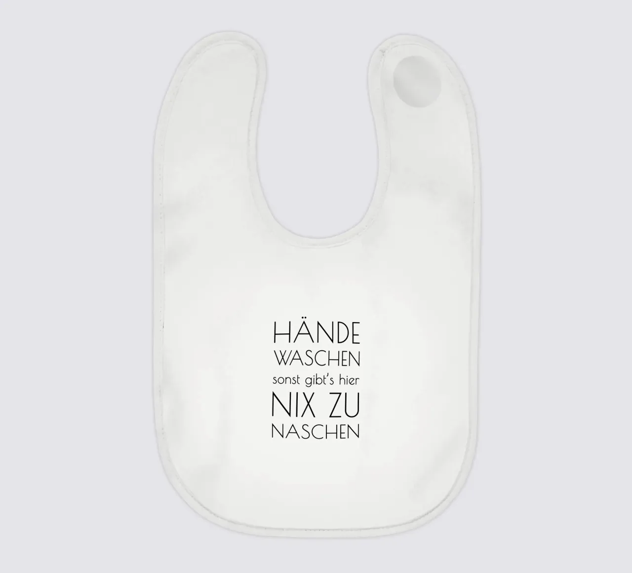 Hände waschen sonst gibt's hier nix zu naschen - minimal bavaglino da Typo Designs