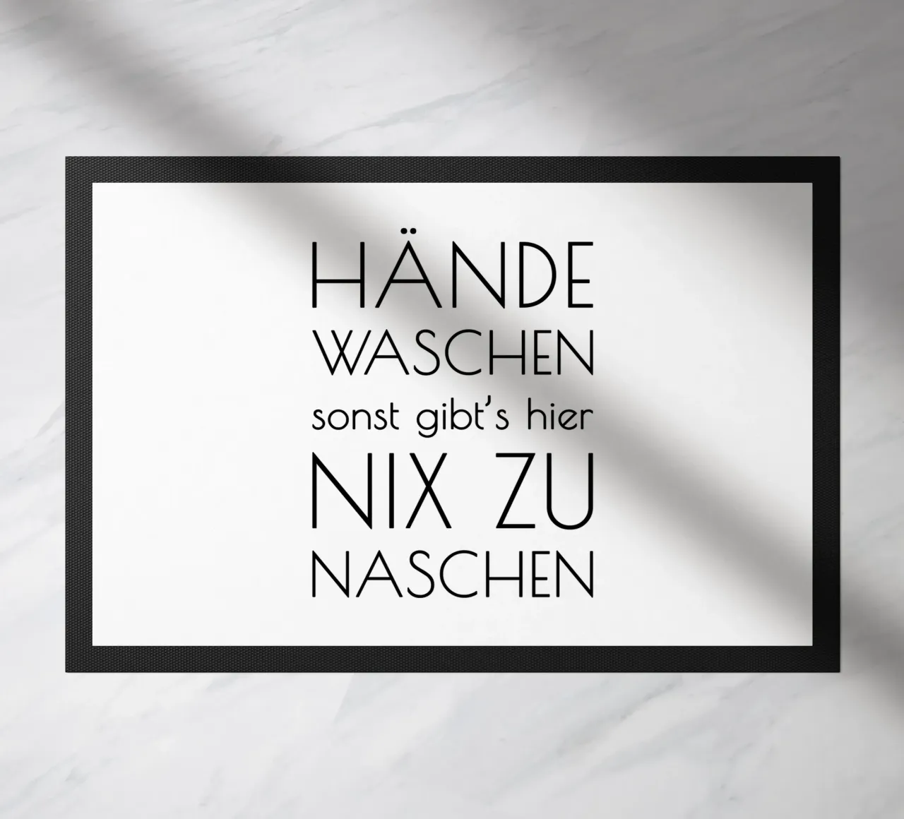 Hände waschen sonst gibt's hier nix zu naschen - minimal zerbino da Typo Designs