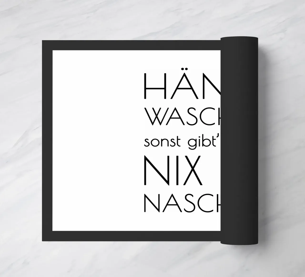 Hände waschen sonst gibt's hier nix zu naschen - minimal zerbino da Typo Designs