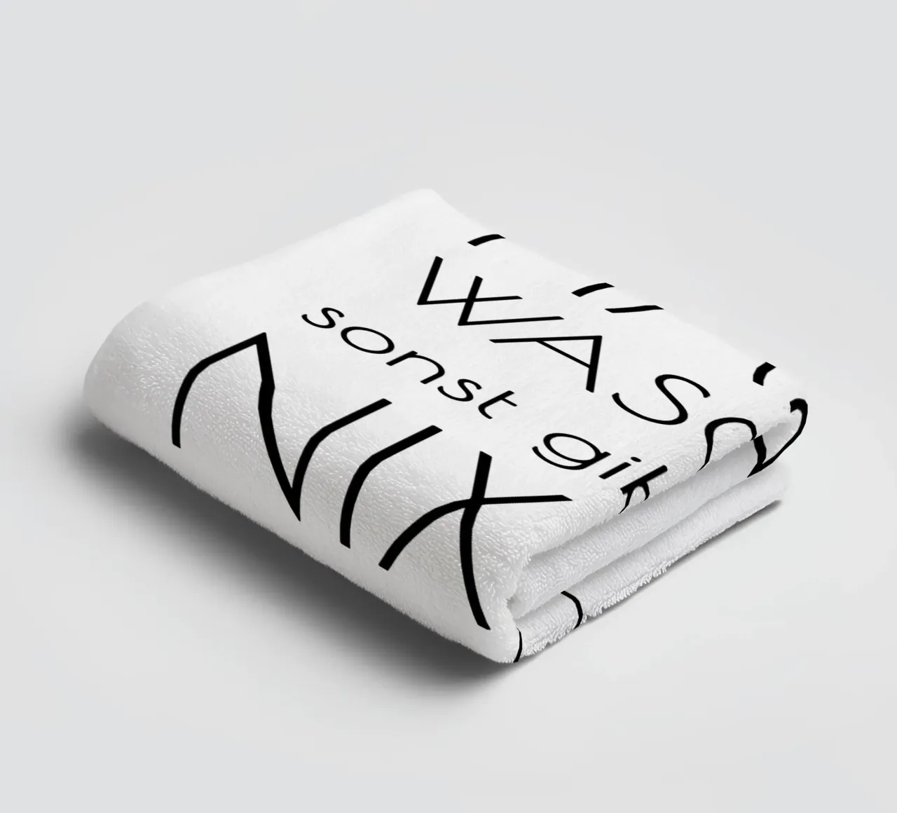 Hände waschen sonst gibt's hier nix zu naschen - minimal asciugamano da bagno da Typo Designs