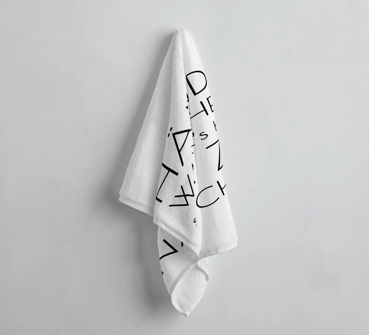 Hände waschen sonst gibt's hier nix zu naschen - minimal asciugamano da bagno da Typo Designs