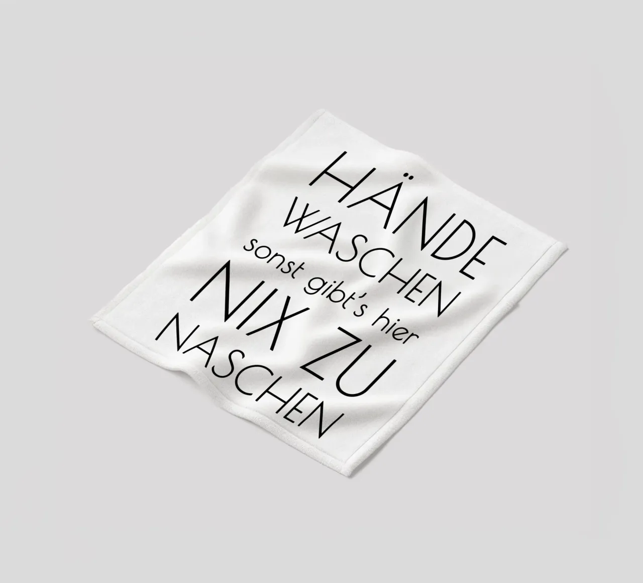 Hände waschen sonst gibt's hier nix zu naschen - minimal coperta in pile da Typo Designs