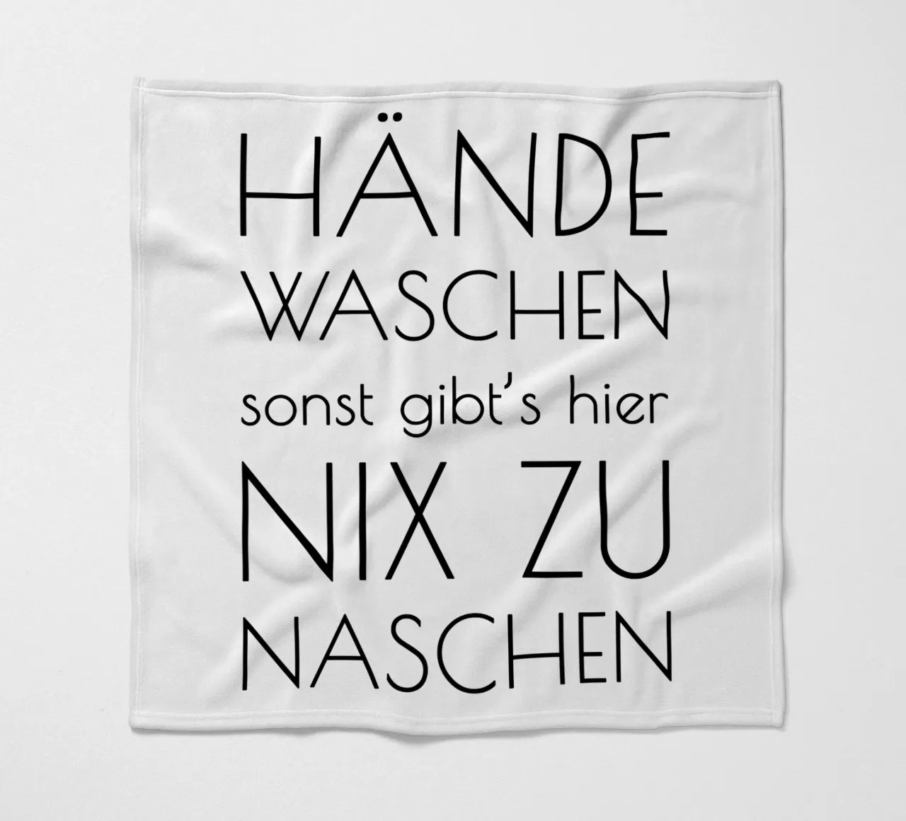 Hände waschen sonst gibt's hier nix zu naschen - minimal coperta in pile da Typo Designs