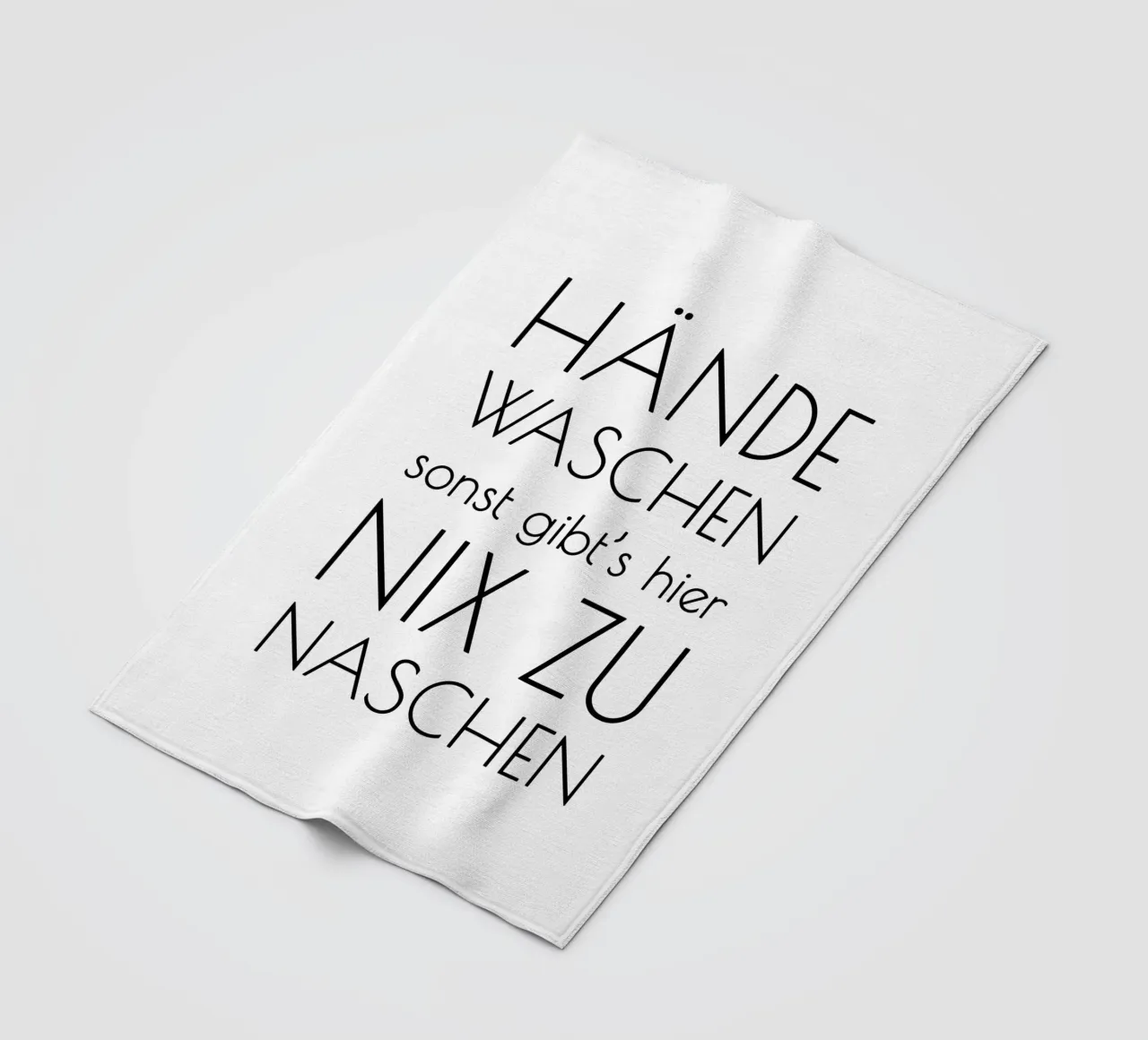 Hände waschen sonst gibt's hier nix zu naschen - minimal coperta in pile da Typo Designs