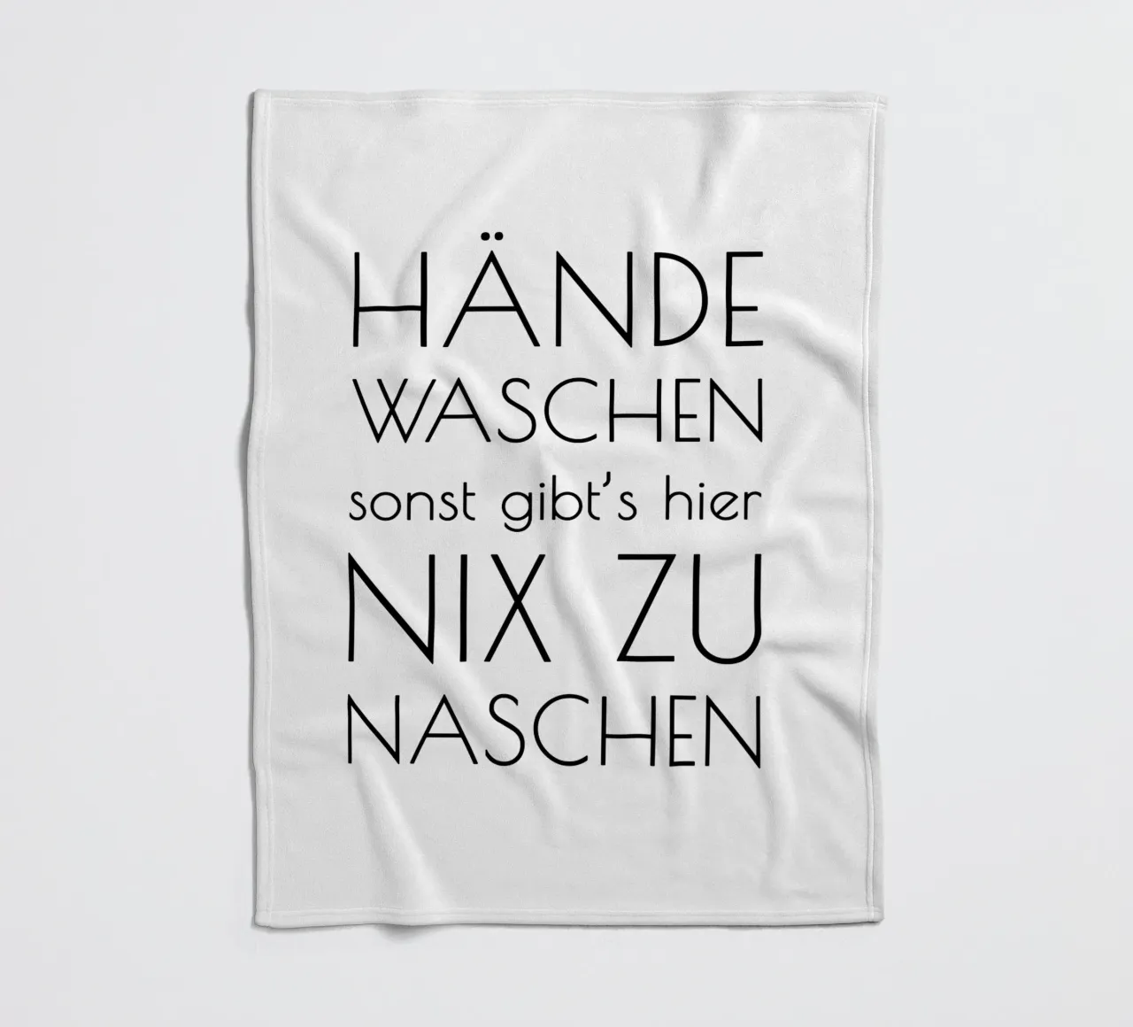 Hände waschen sonst gibt's hier nix zu naschen - minimal coperta in pile da Typo Designs