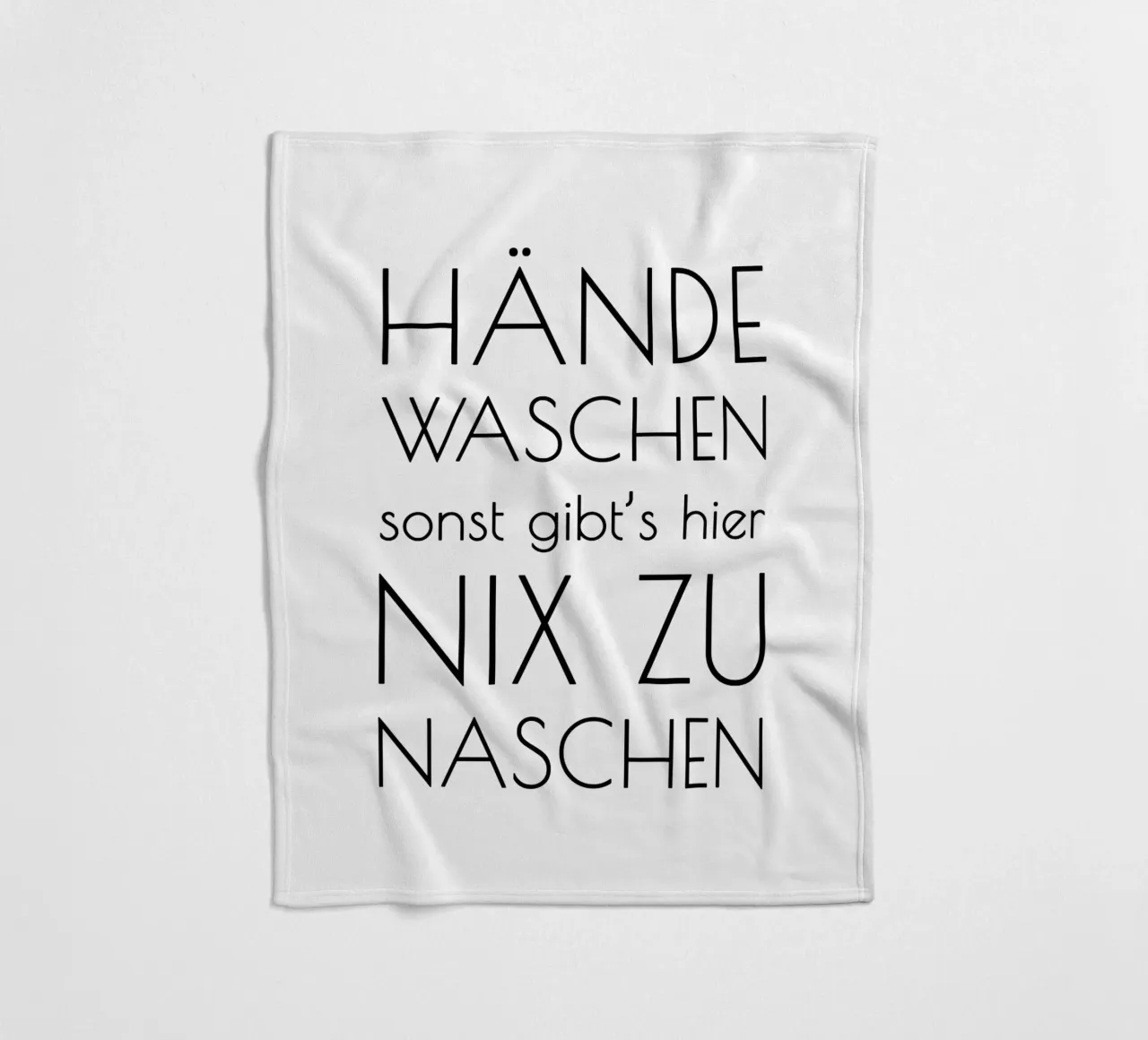 Hände waschen sonst gibt's hier nix zu naschen - minimal coperta in pile da Typo Designs