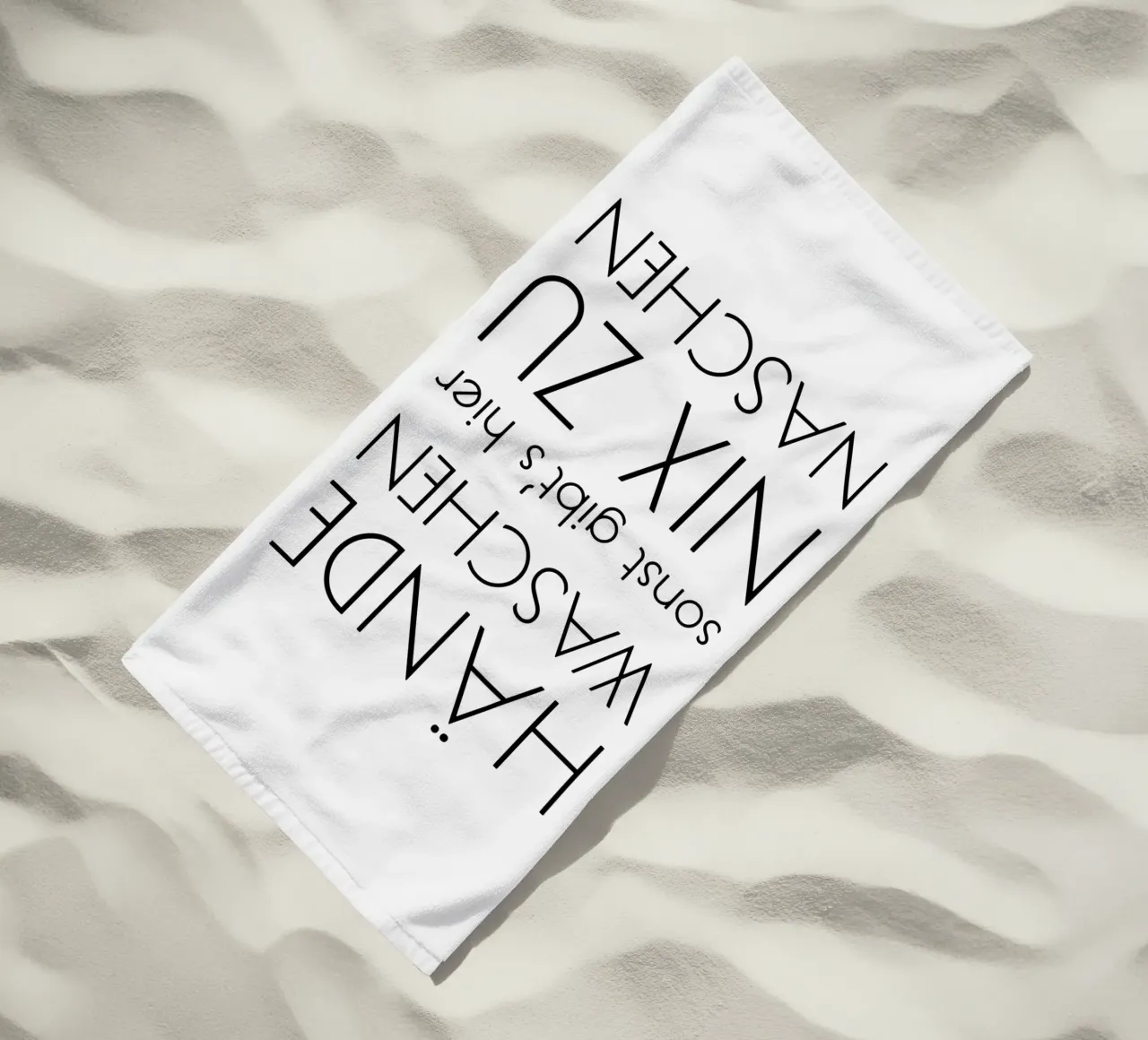 Hände waschen sonst gibt's hier nix zu naschen - minimal telo mare da Typo Designs