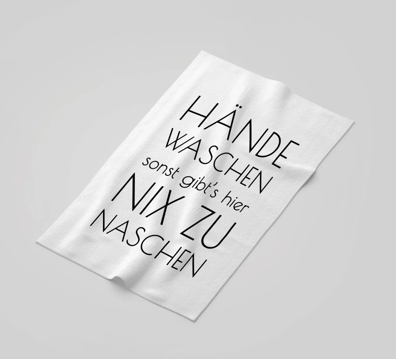Hände waschen sonst gibt's hier nix zu naschen - minimal telo mare da Typo Designs