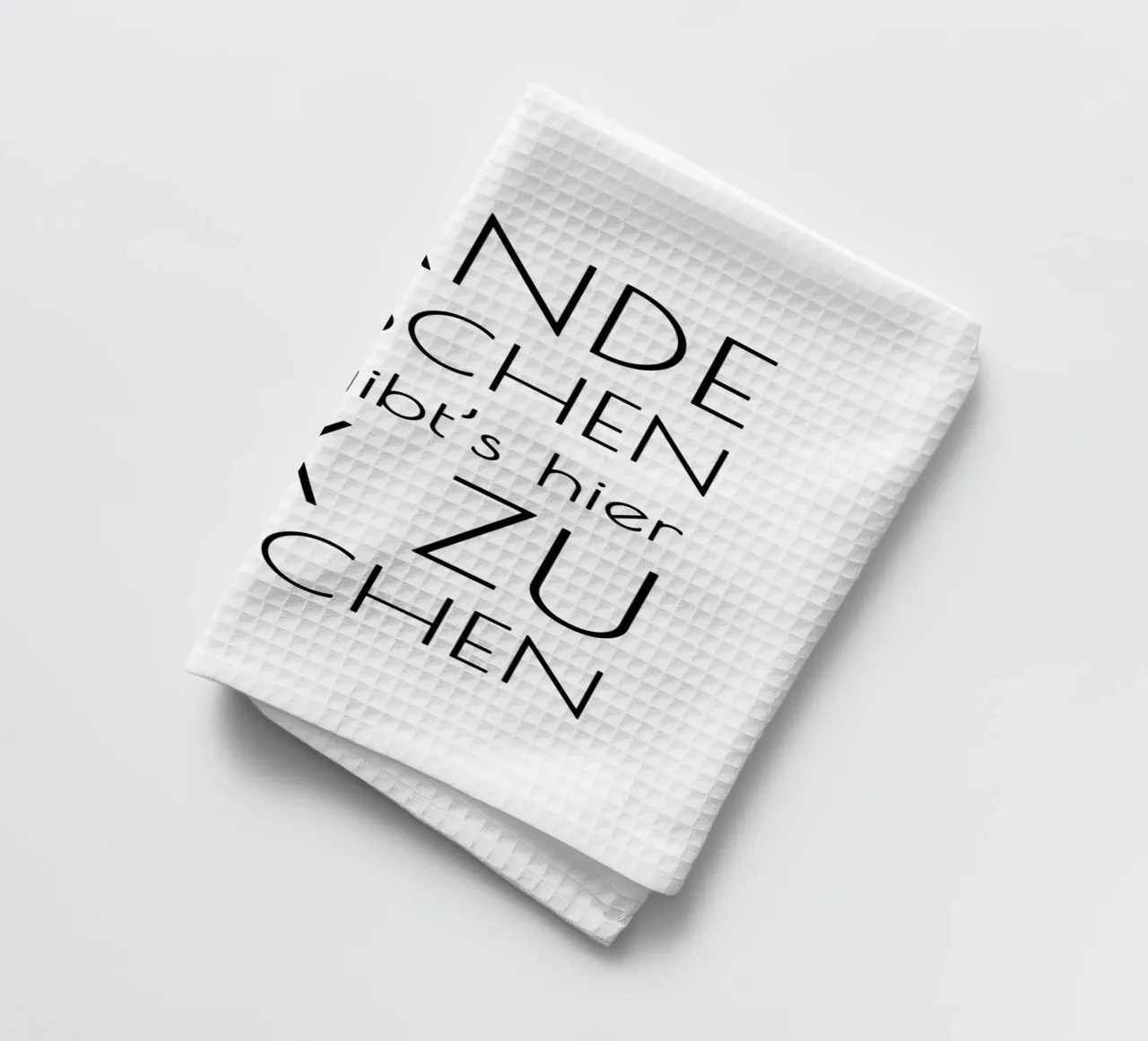 Hände waschen sonst gibt's hier nix zu naschen - minimal canovaccio da cucina da Typo Designs